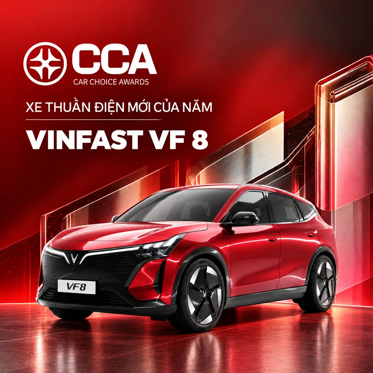 Poster Car Choice Awards 2026 – Xe thuần điện mới của năm: VinFast VF 8