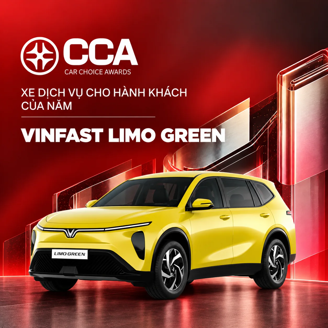 Poster Car Choice Awards 2026 – Xe dịch vụ cho hành khách của năm: VinFast Limo Green