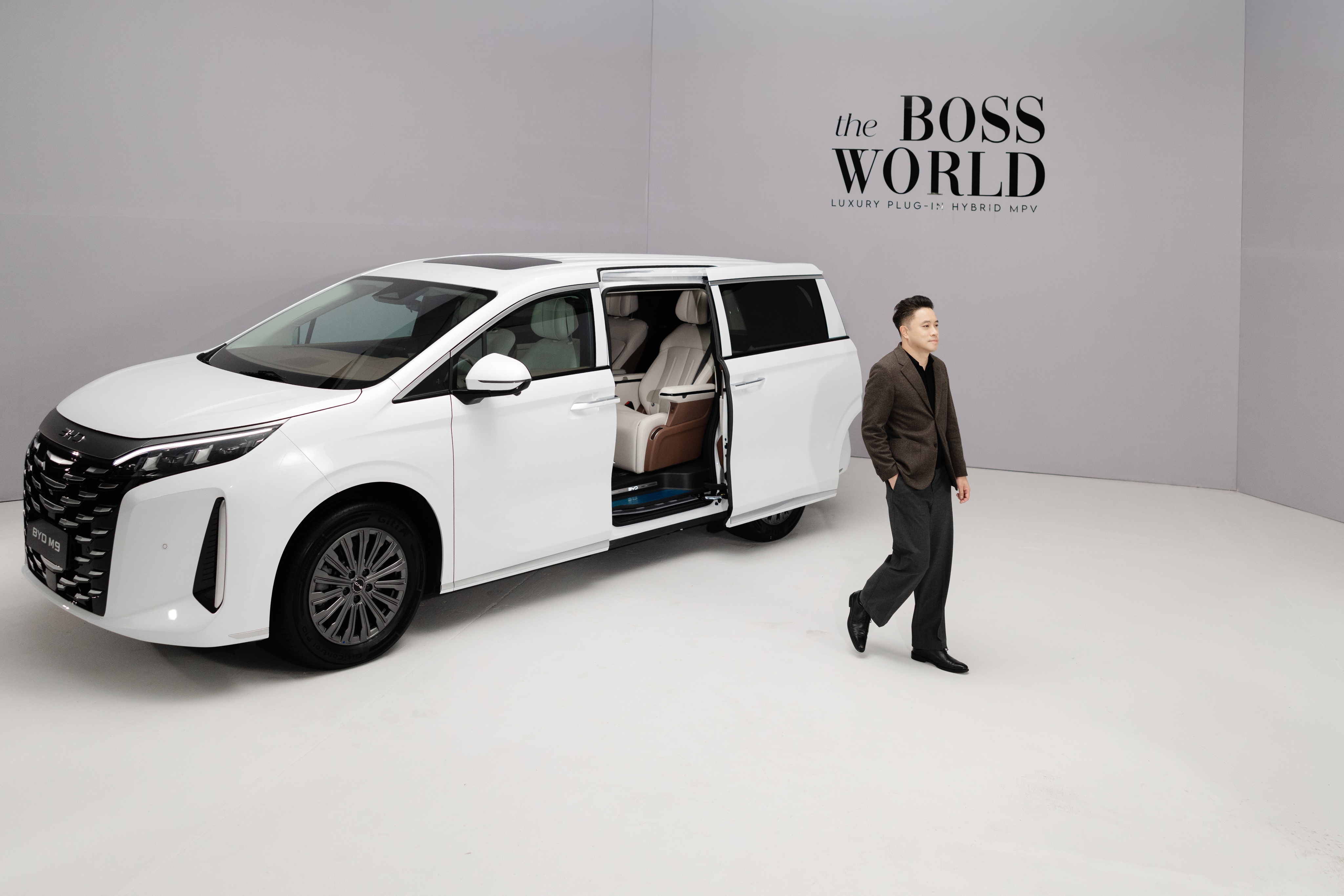 Victor Vu inside the car area