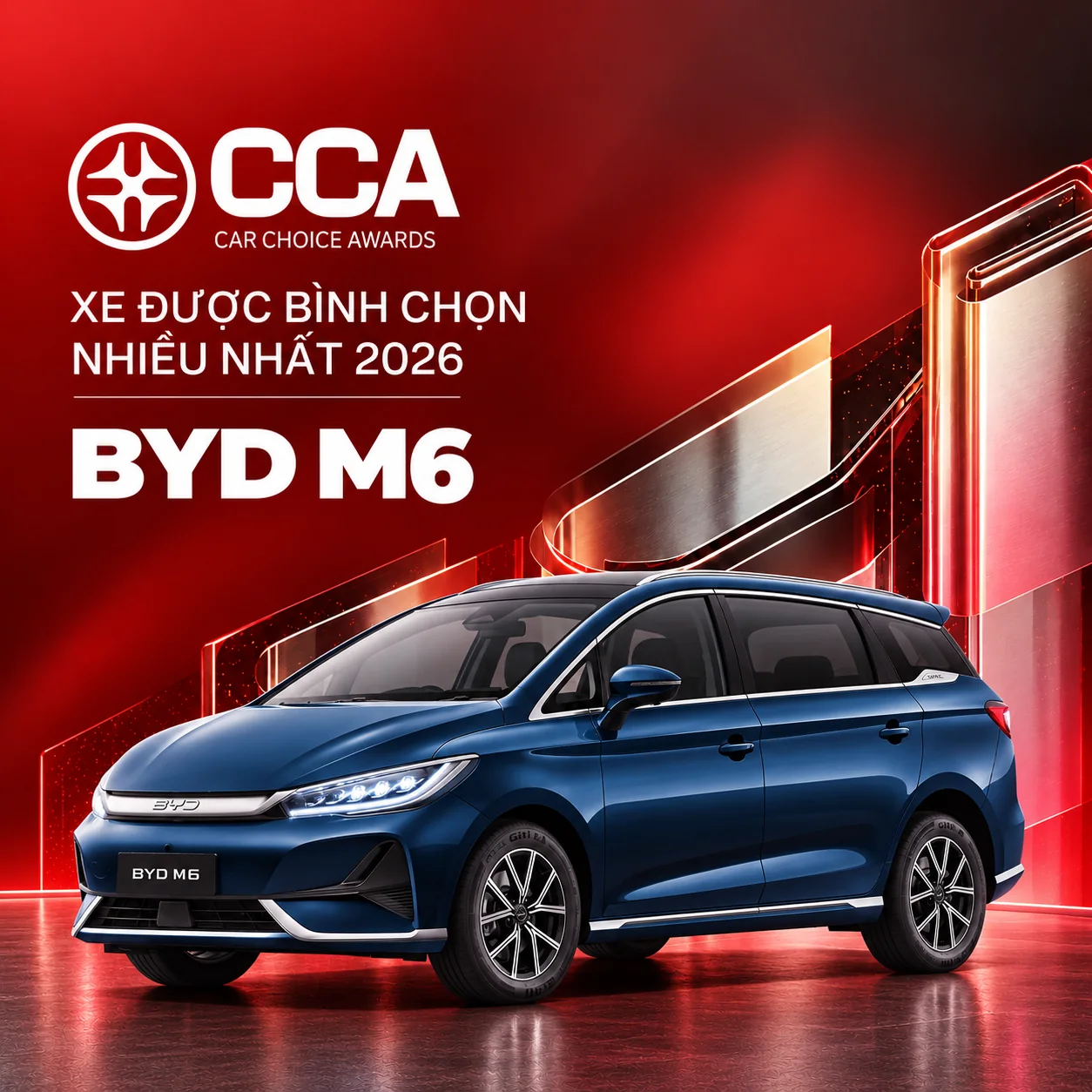 Poster Car Choice Awards 2026 – Xe được bình chọn nhiều nhất 2026: BYD M6